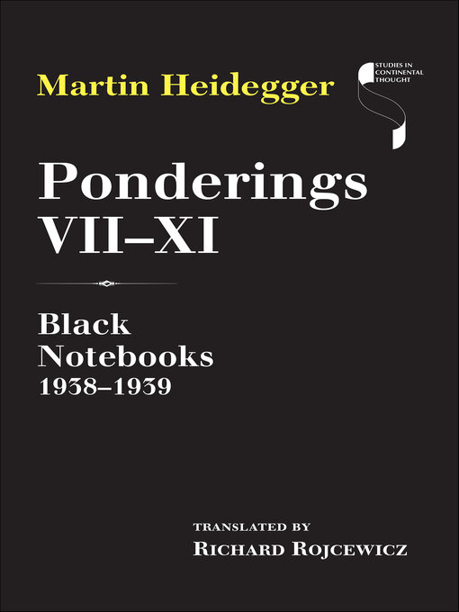 Title details for Ponderings VII–XI by Martin Heidegger - Available